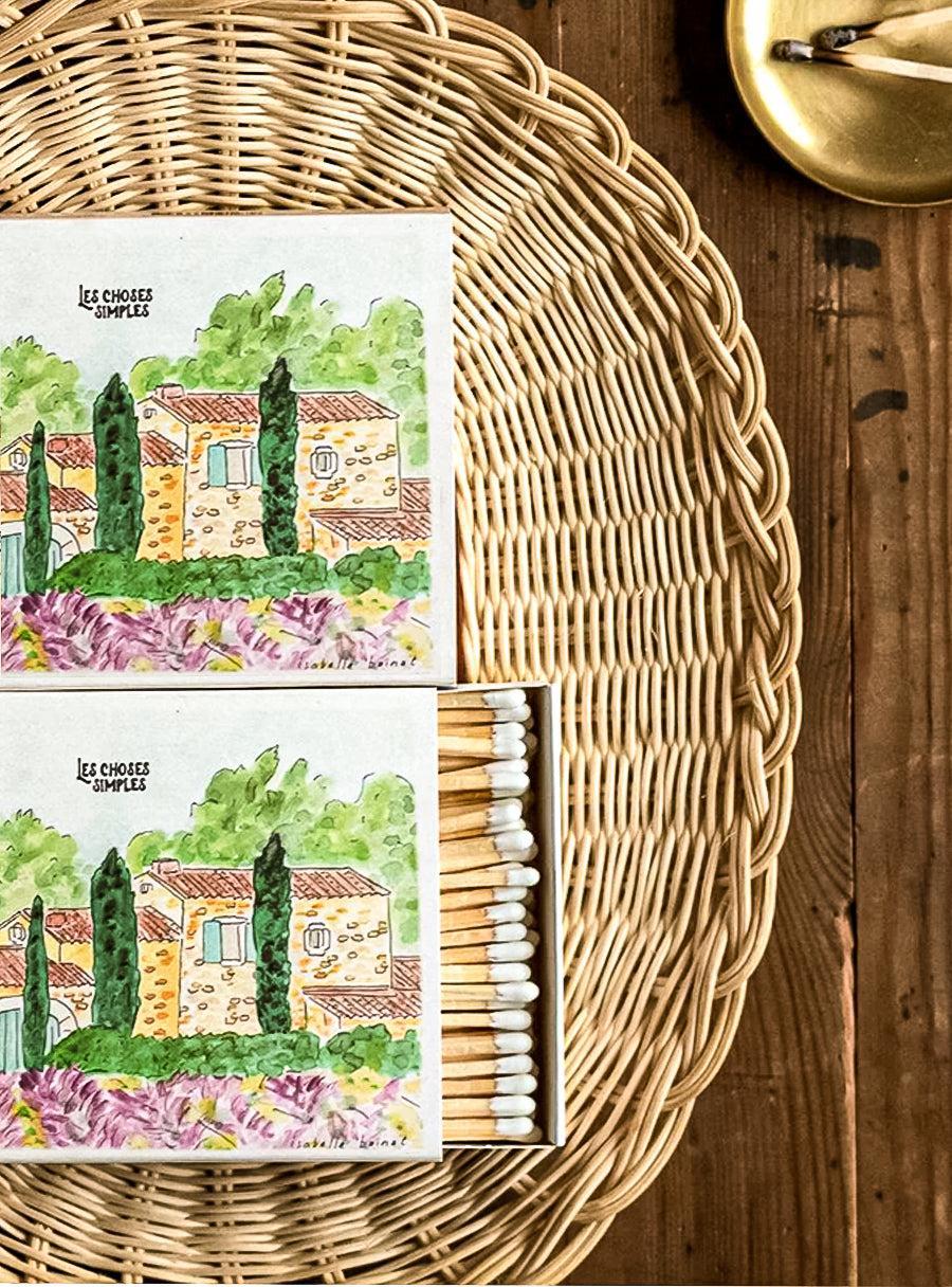 Boîte d’allumettes - Illustration Champs de lavande
