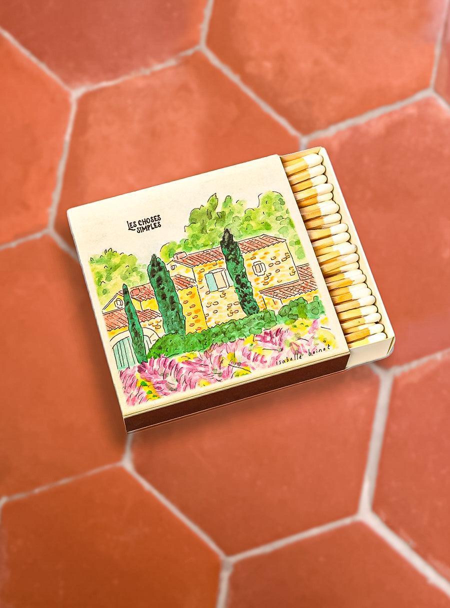 Boîte d’allumettes - Illustration Champs de lavande