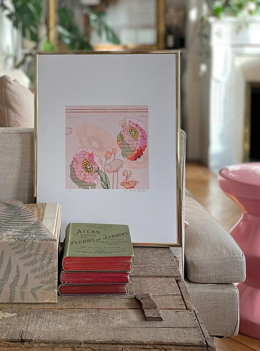 Poppy Flowers - Les Fleurs Pressées Collage - Medium Format