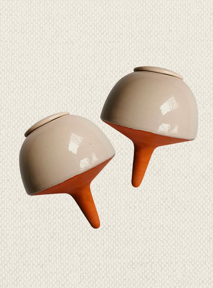 Duo d'Ollas à planter - 0,5L x 2 - blanc