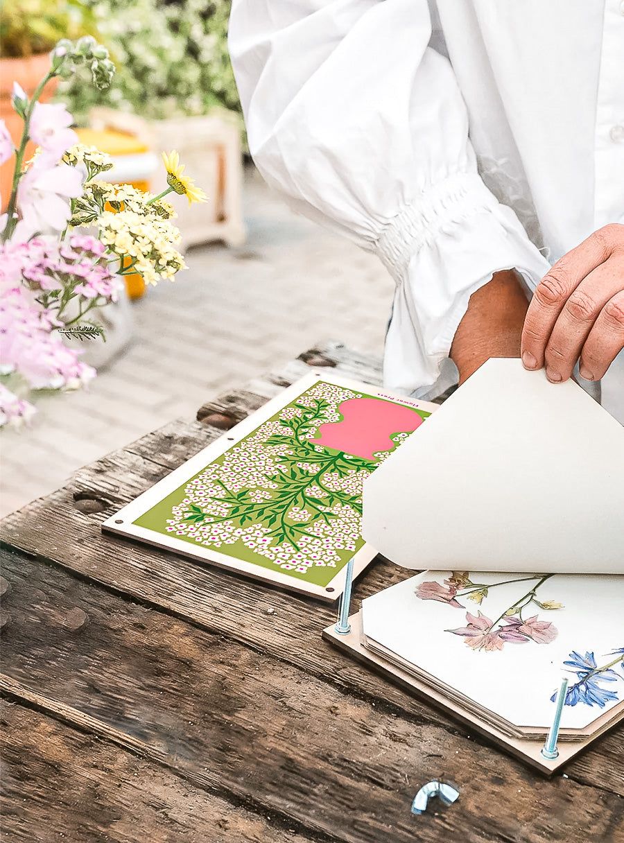 Presse à fleurs - motif myosotis