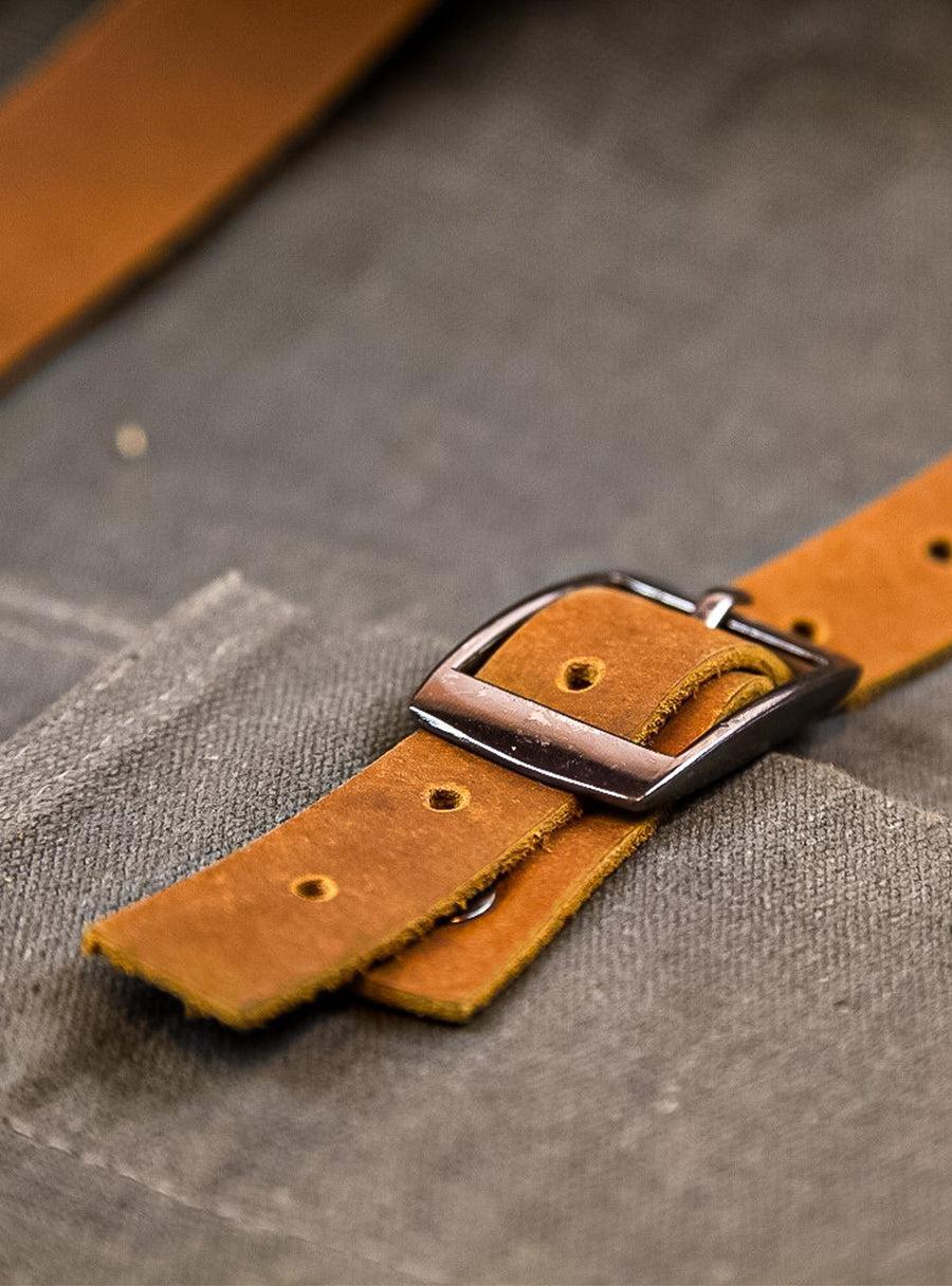 Thick Canvas & Leather Bib Apron