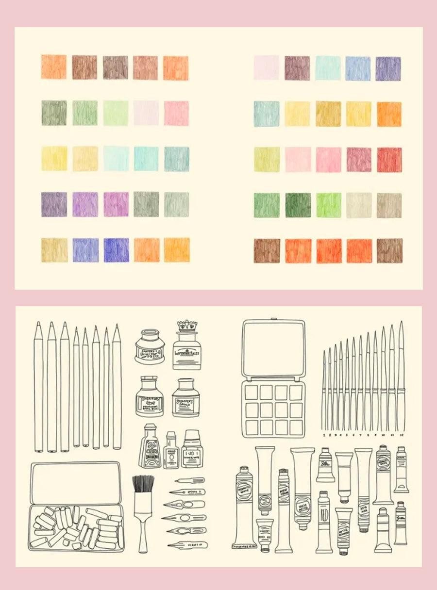 Carnet de coloriages & stickers - Le jardin