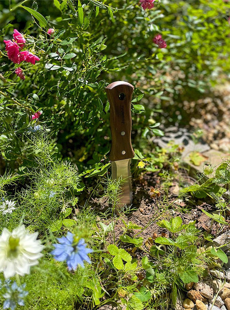 Hori Hori - Outil japonais de jardinage avec étui en cuir