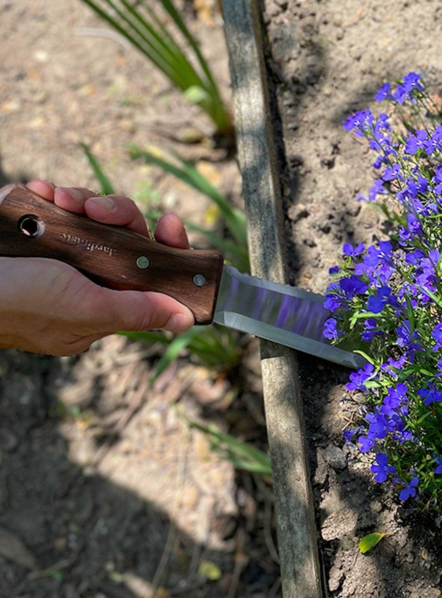 Hori Hori - Outil japonais de jardinage avec étui en cuir