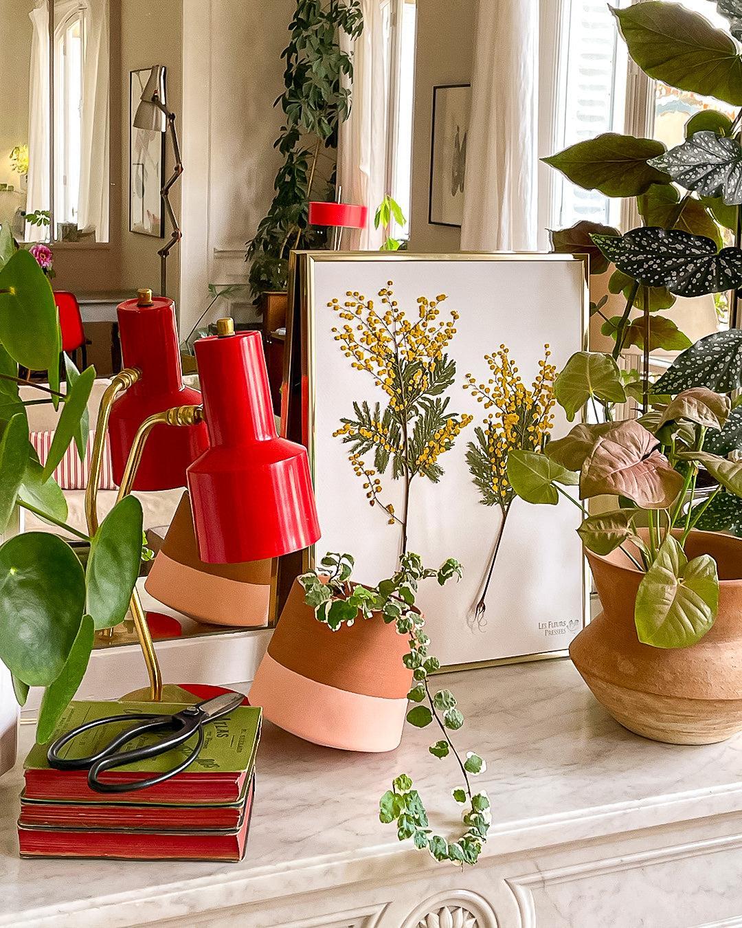 Pot de fleurs toupie - rose églantier