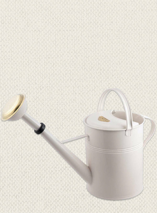 Large Metal Watering Can 9L - White