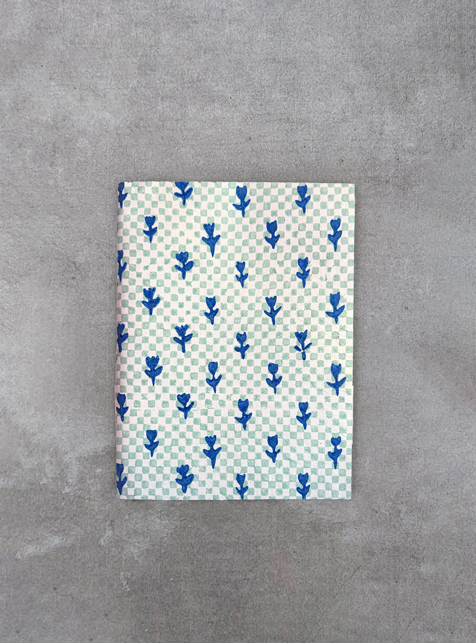 Carnet A5 - Illustration fleurs bleues