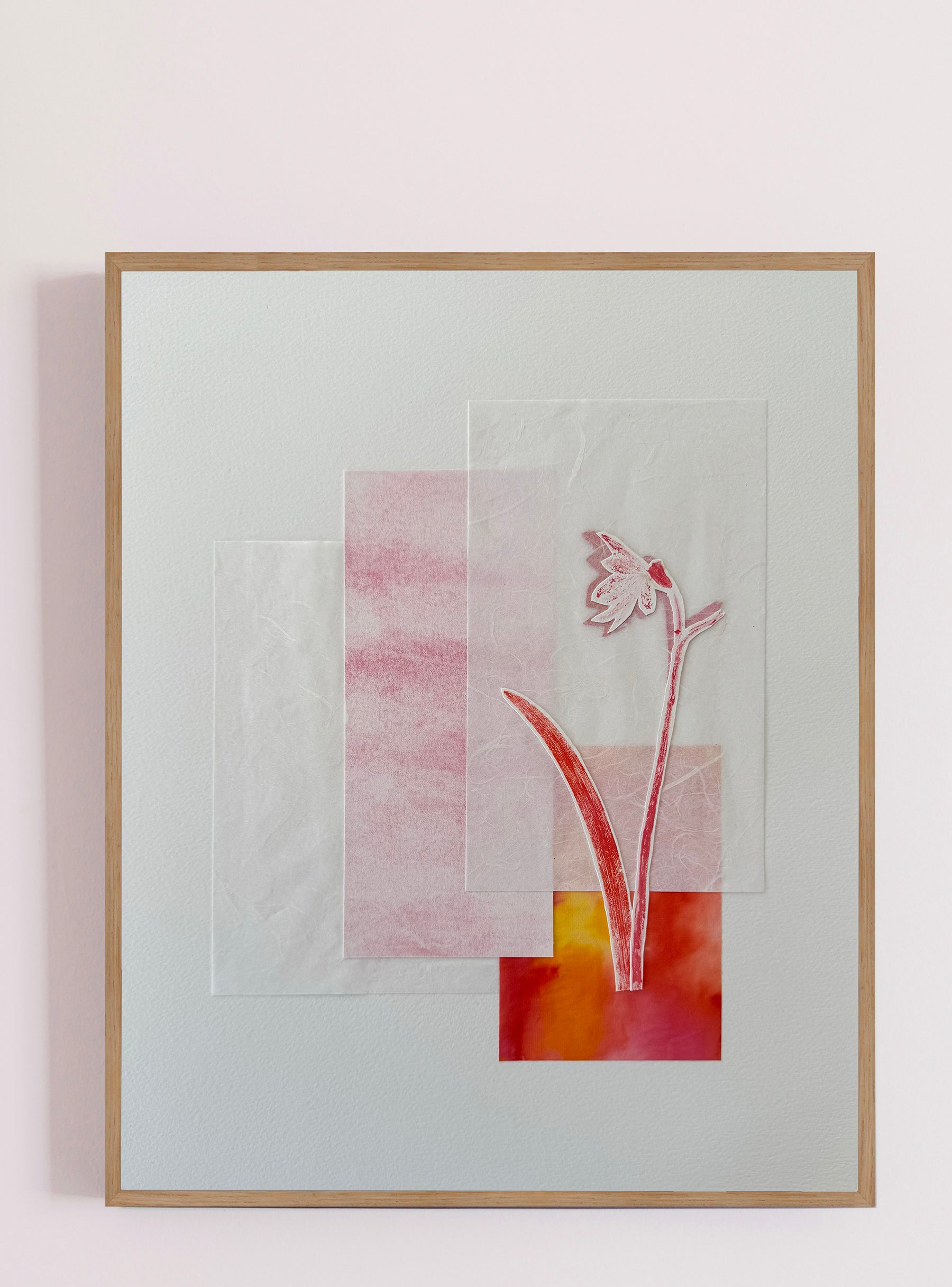 Perce-neige rose II - Les Fleurs Pressées