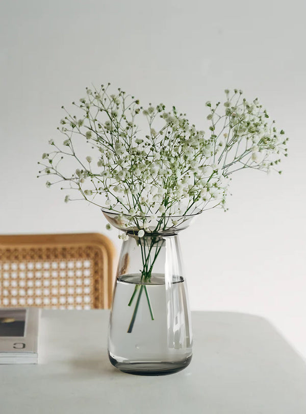 Vase Aqua Culture en verre gris
