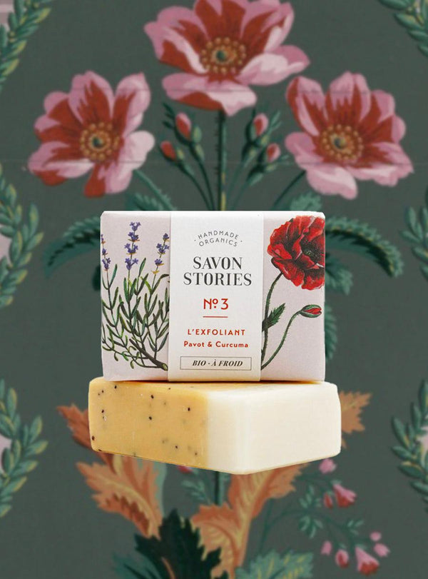 Savon exfoliant aux graines de pavot