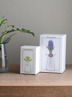 Aqua culture vases in blue glass - Duo