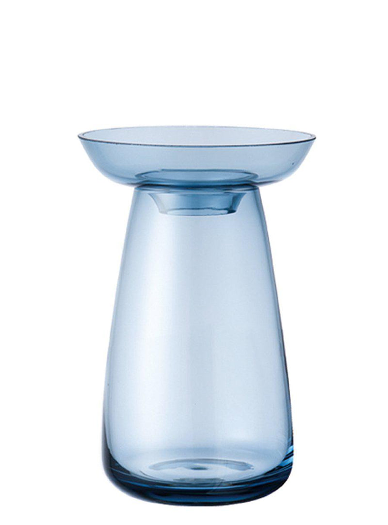 Vase Aquaculture en verre bleu-Kinto-Jardiniste