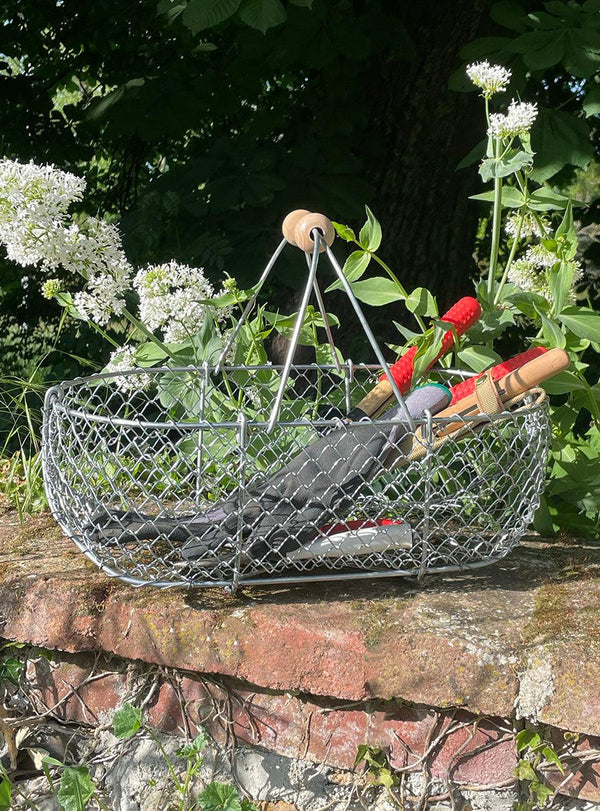 Panier de jardin en fil de fer tressé-Aert-Fil-Jardiniste